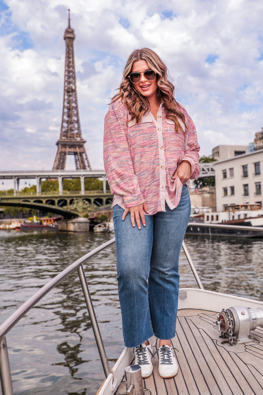 PREORDER-Little Bit Of Color Button Up Top