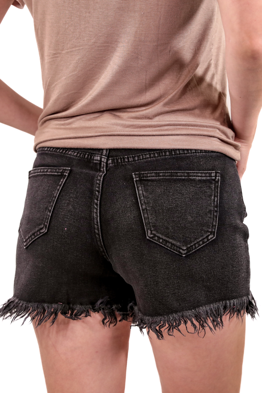 Jace Black Denim Shorts