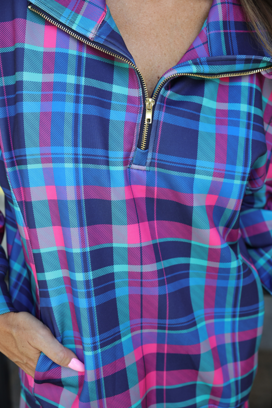 Everyday Pullover- Plaid Pop