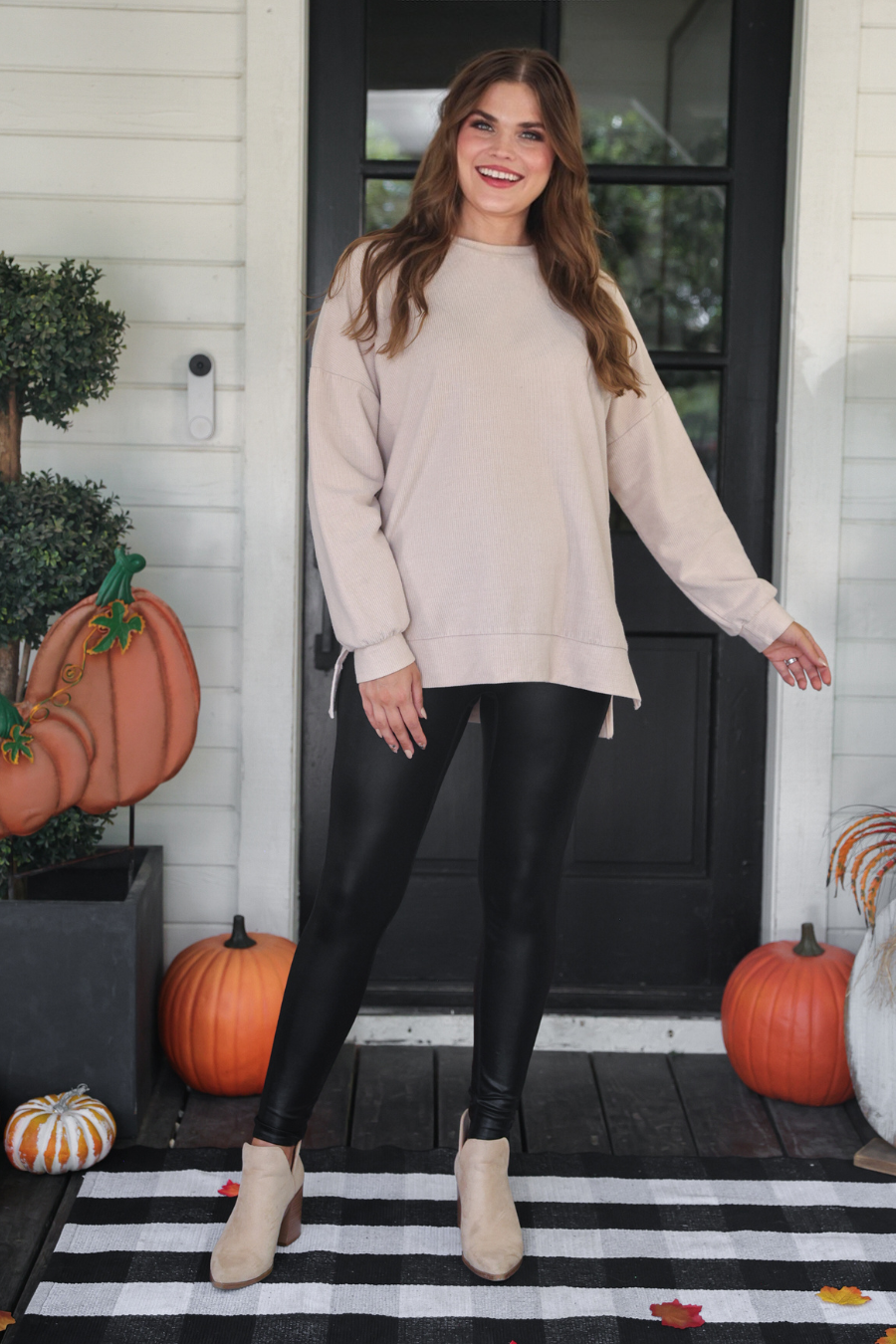PREORDER Alexis Corded Vintage Pullover - Taupe