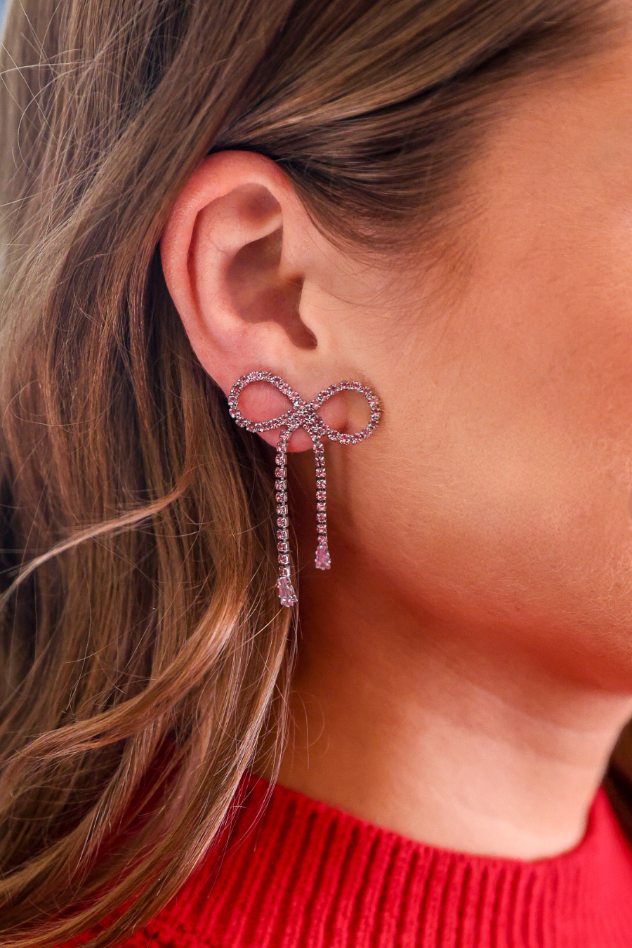 Frosted Ribbon Earrings