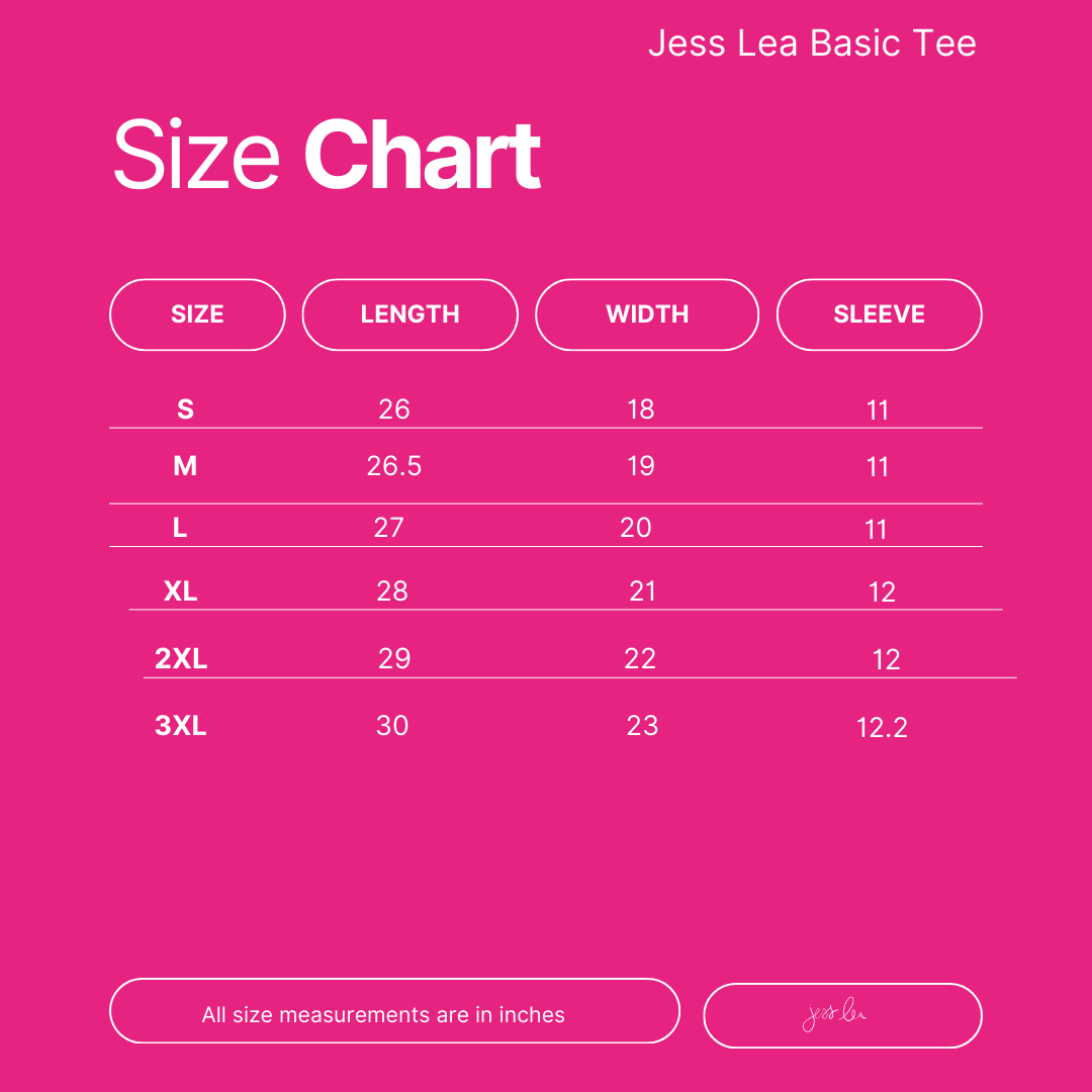 PREORDER- Jess Lea Basic Tee- Light Pink