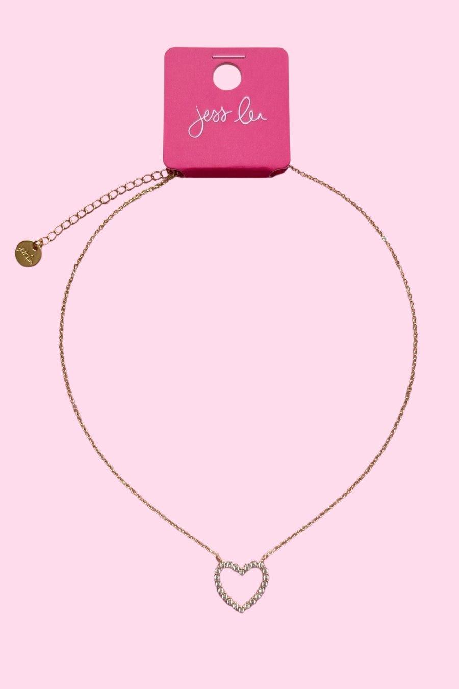 Jessica Signature Heart Pendant Necklace- Gold