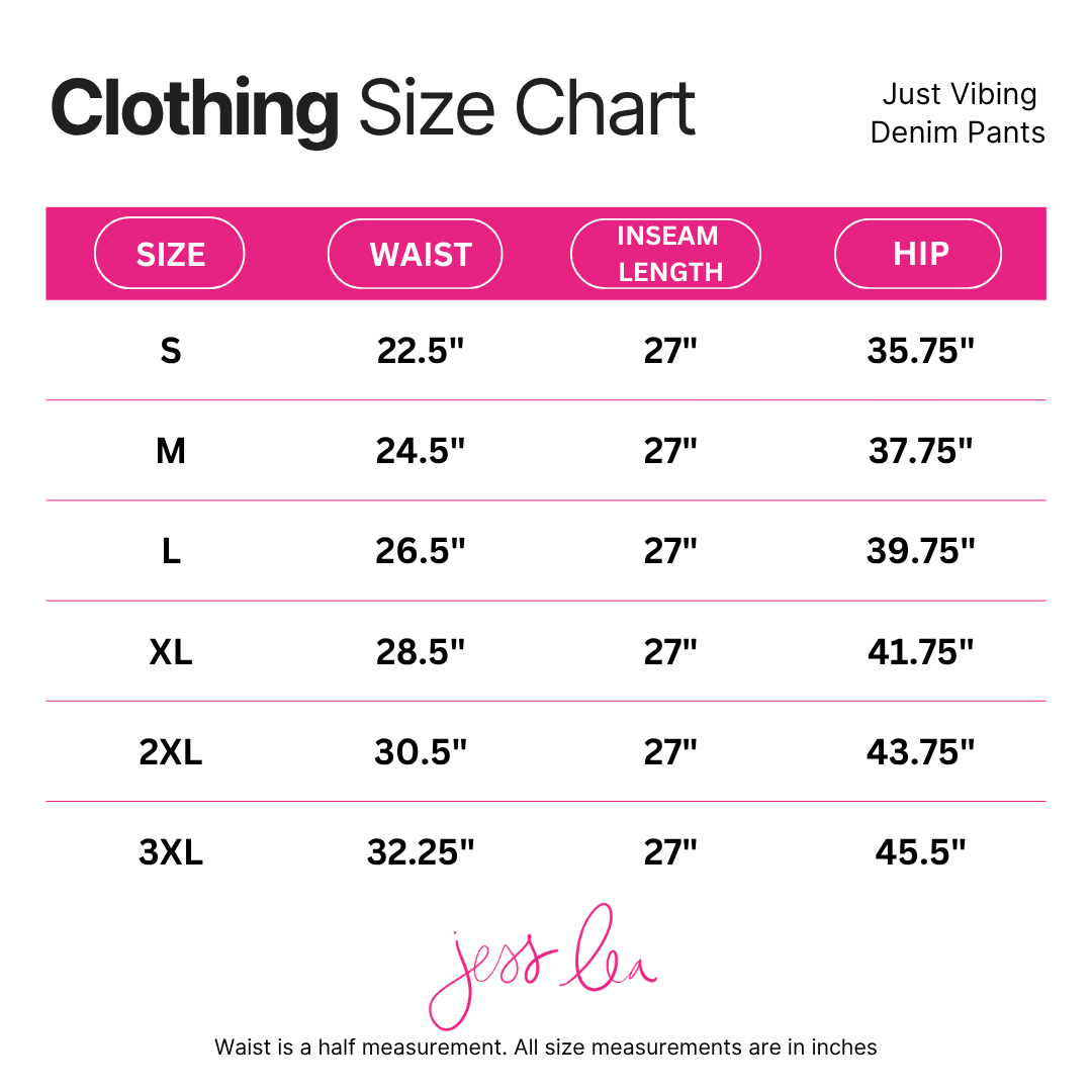 PREORDER- Just Vibing Denim Pants- Black