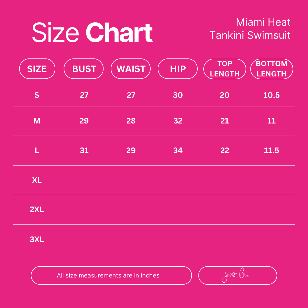 PREORDER- Miami Heat Tankini Swimsuit- Leopard