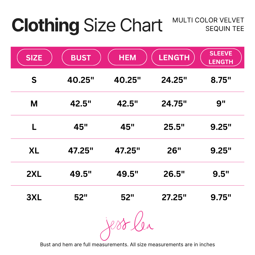 PREORDER- Multi Color Velvet Sequin Tee