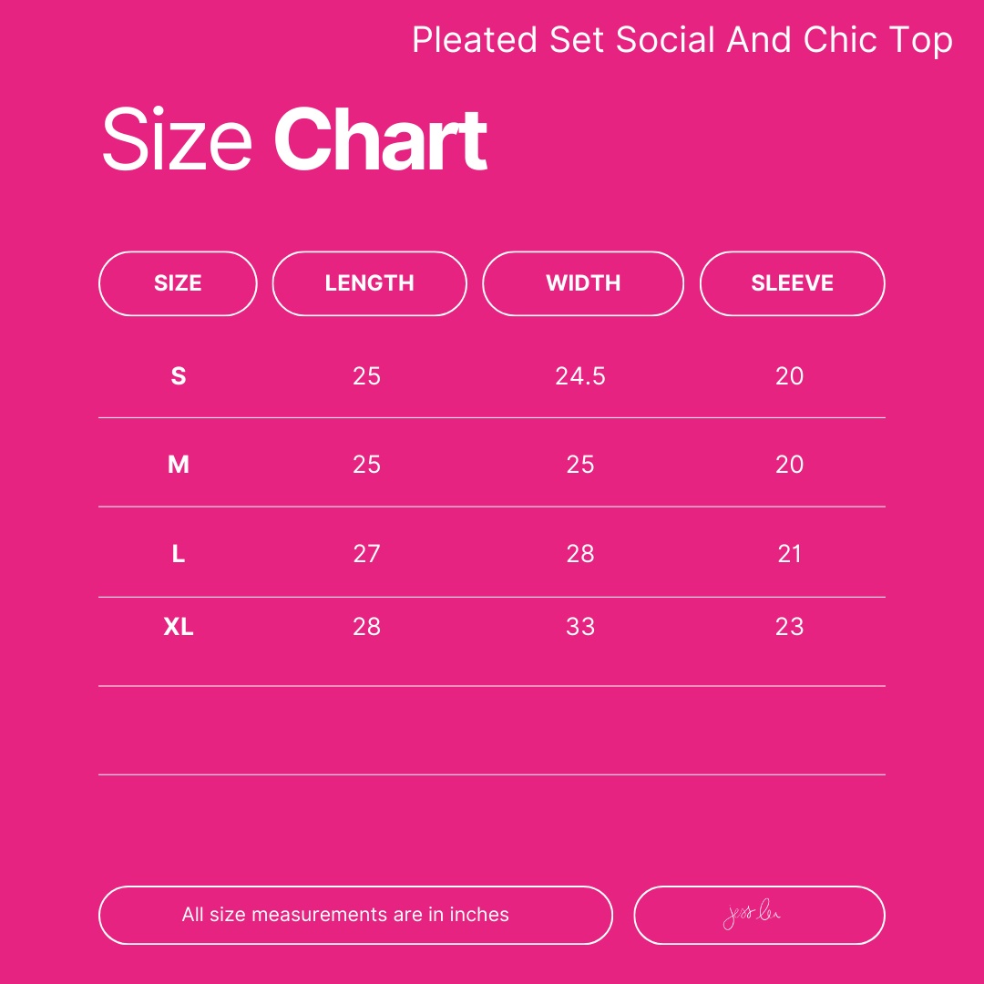 Social And Chic Pleated Set