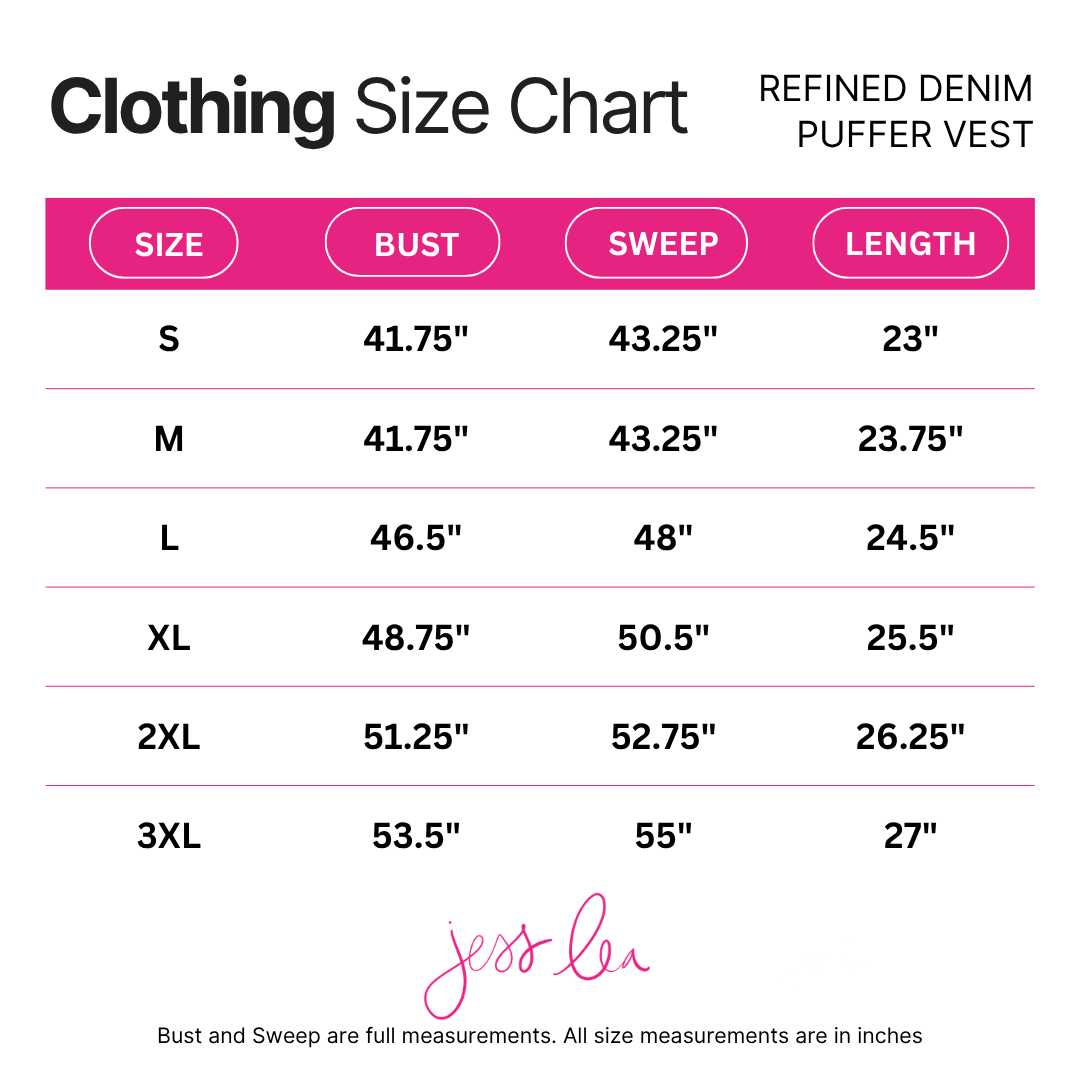 PREORDER- Refined Denim Puffer Vest