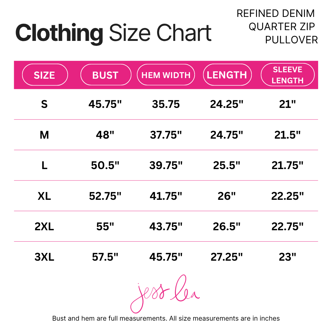PREORDER- Refined Denim Quarter Zip Pullover