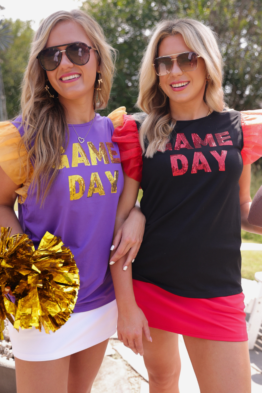 It's Game Day Sequin Patch Top