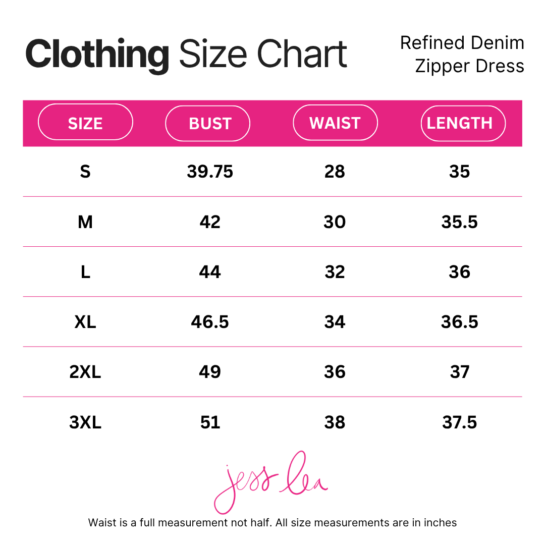 PREORDER- Refined Denim Zipper Dress- Light Wash