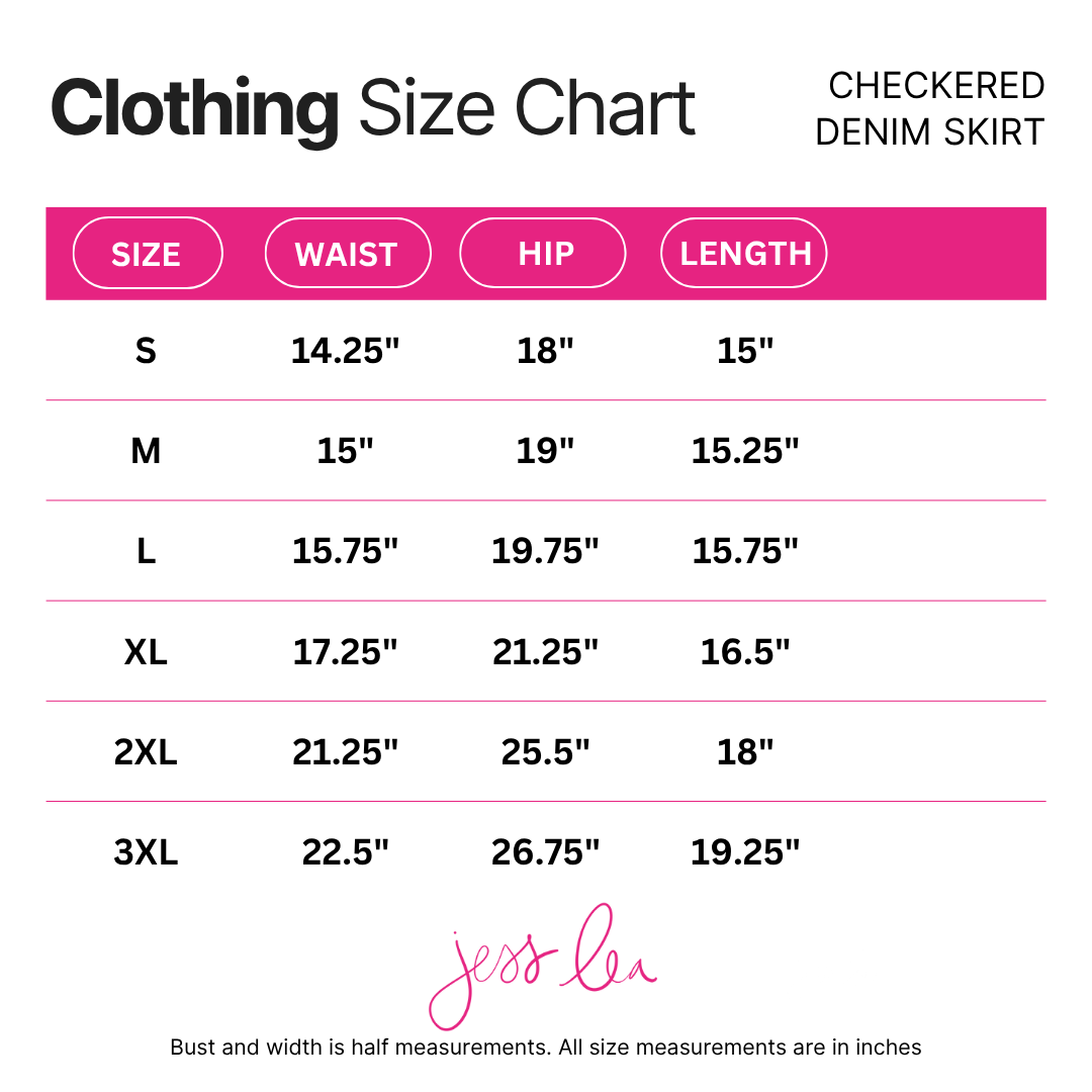 Spice It Up Checkered Denim Skirt