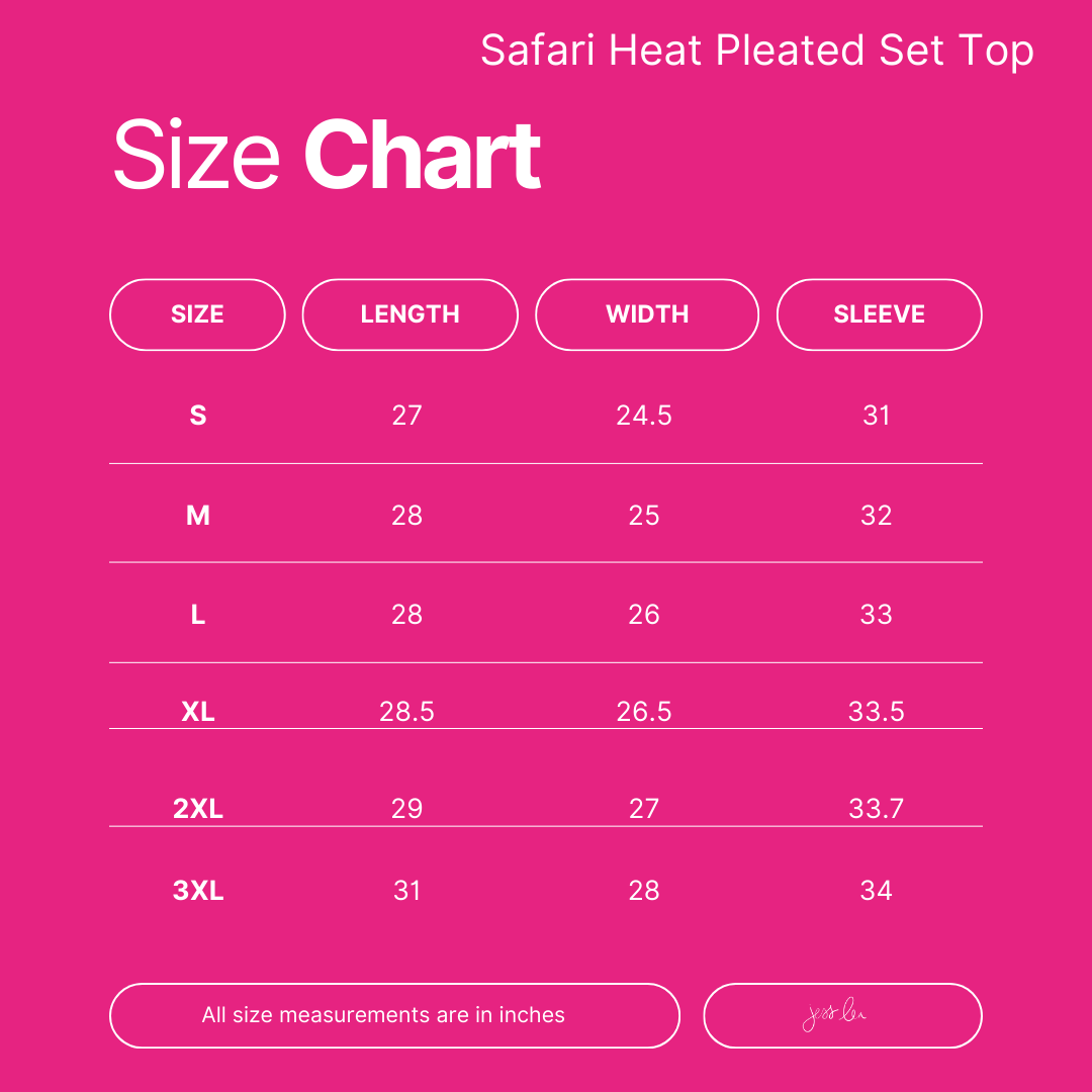Safari Heat Pleated Set