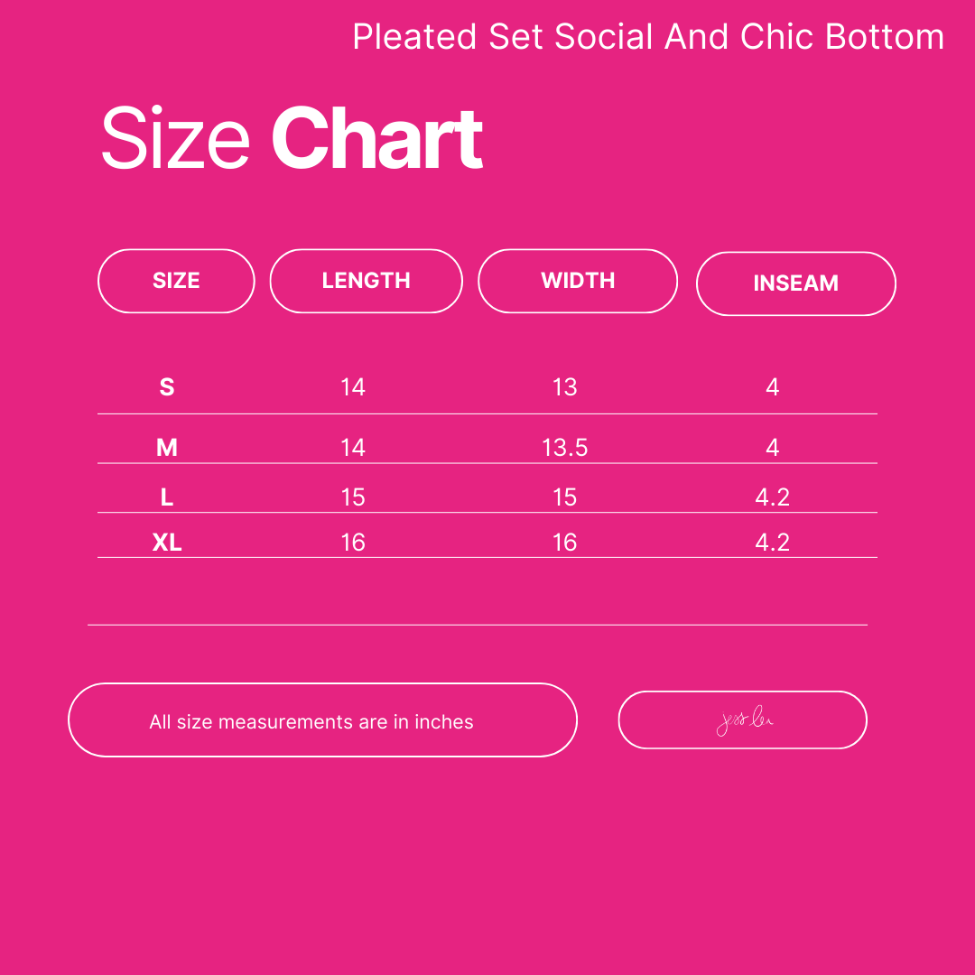 Social And Chic Pleated Set