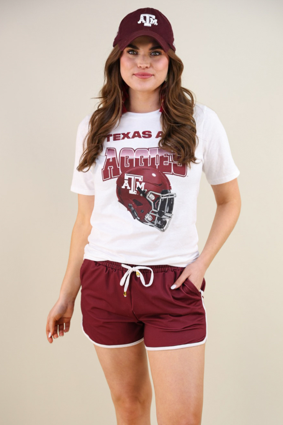 True Maroon Drawstring Everyday Shorts