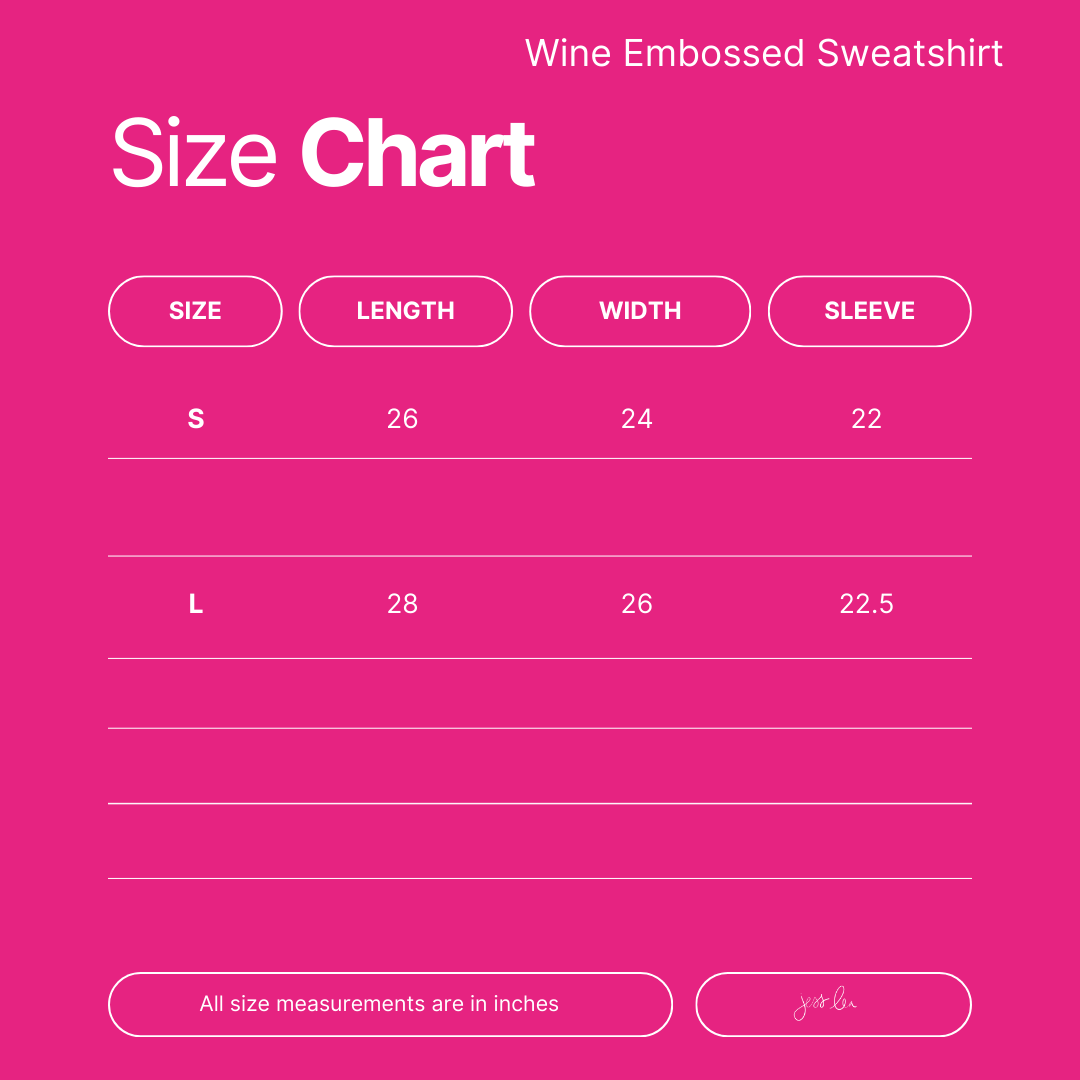 Wine Embossed Sweatshirt