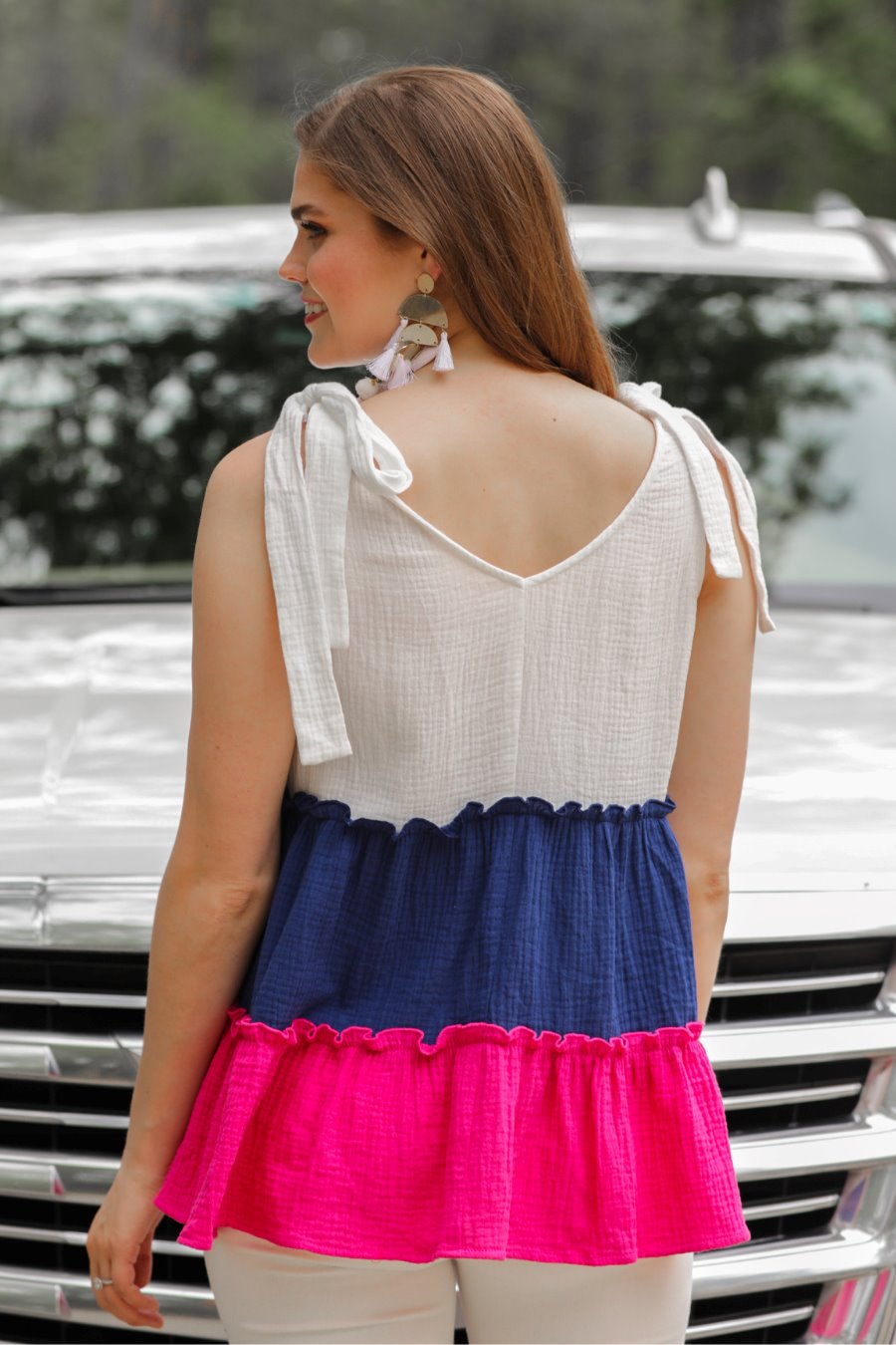 Kip Tiered Tie Top