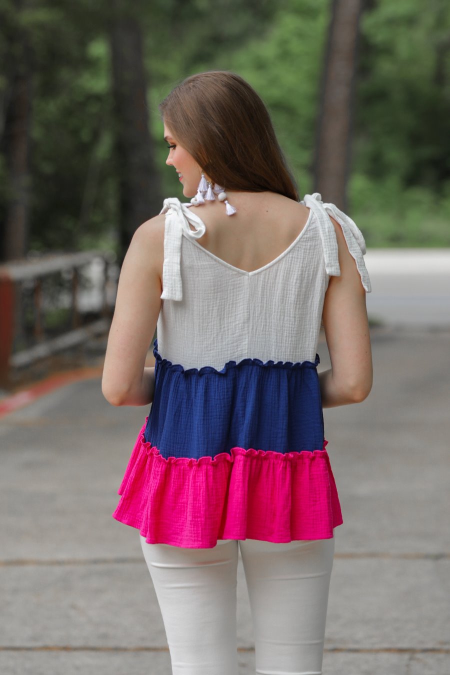 Kip Tiered Tie Top