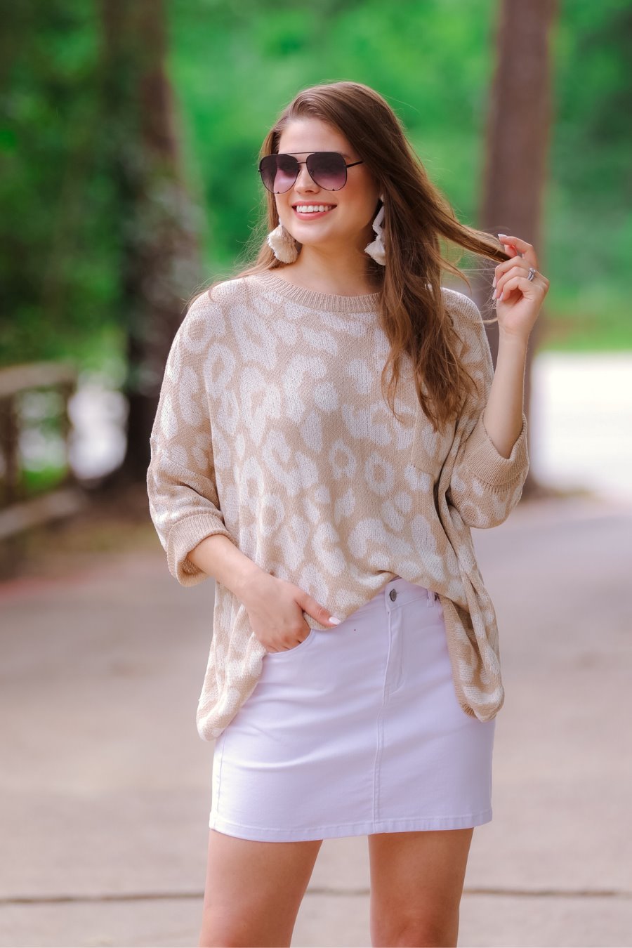 Poconos Leopard Lightweight Sweater