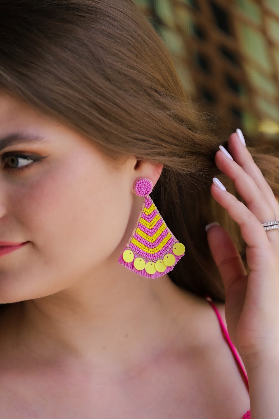 Lemonade Beaded Earrings