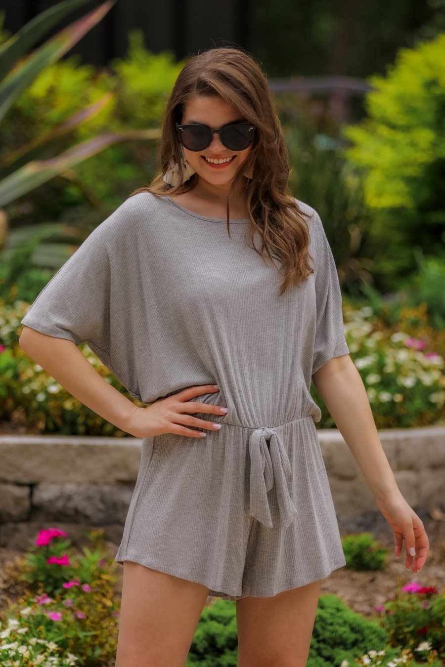 On The Run Ribbed Romper