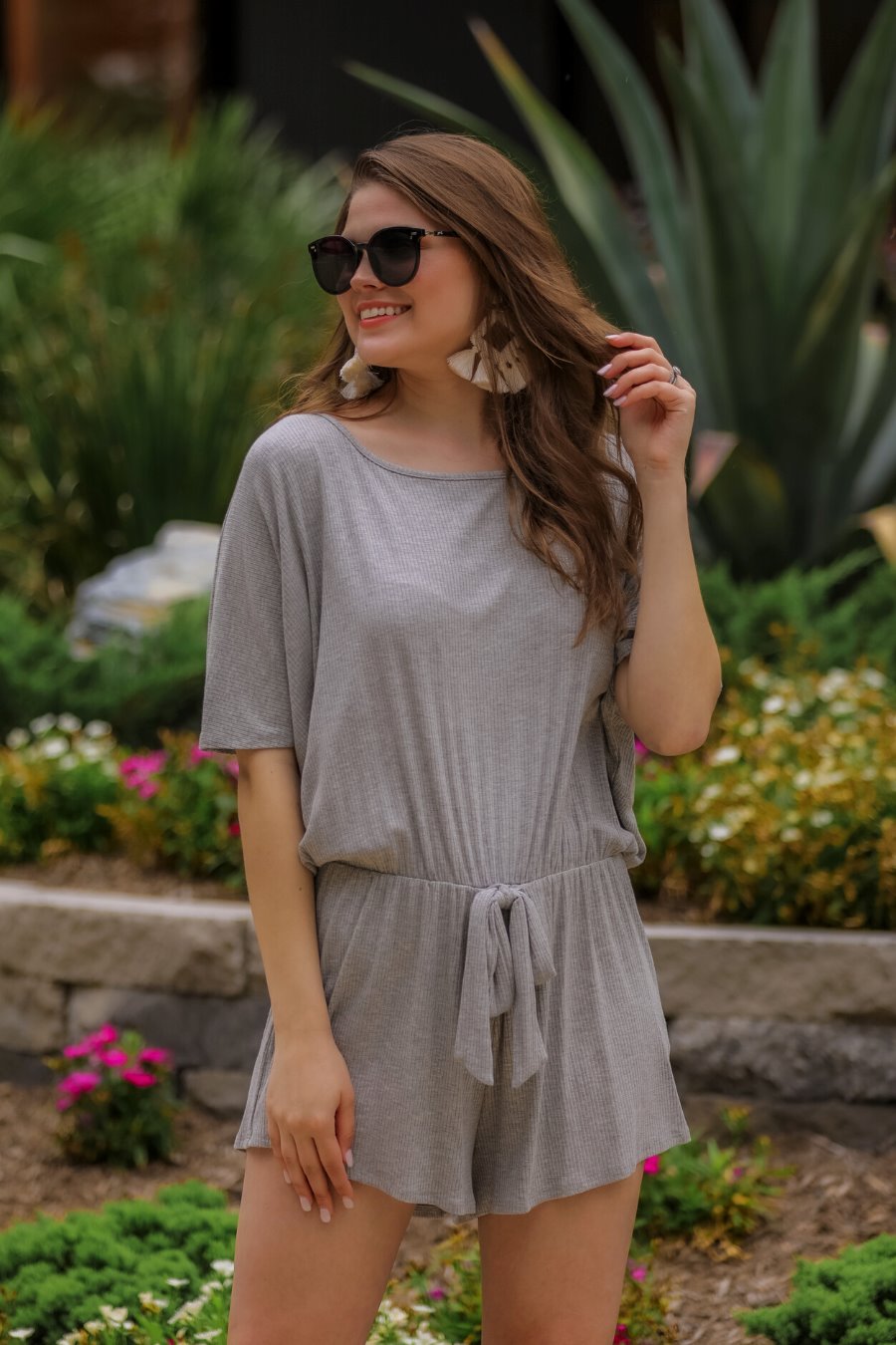 On The Run Ribbed Romper