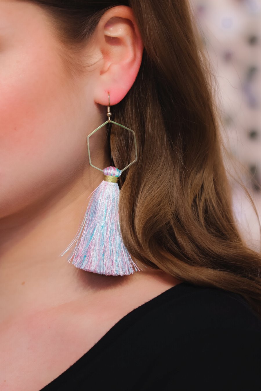 Snap A Photo Tassel Earrings