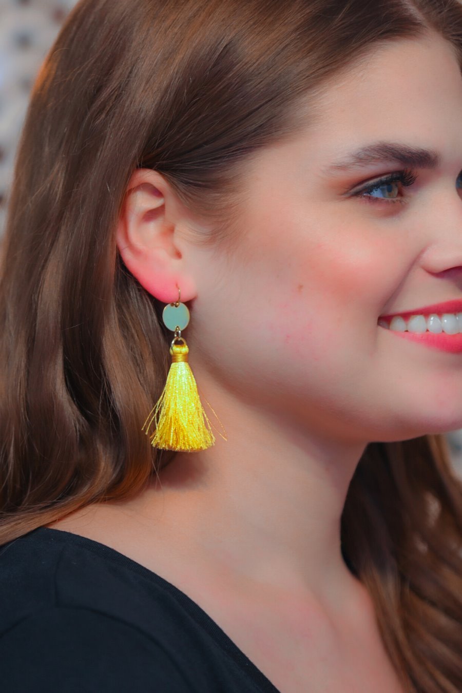 Rays Of Sunshine Tassel Earrings
