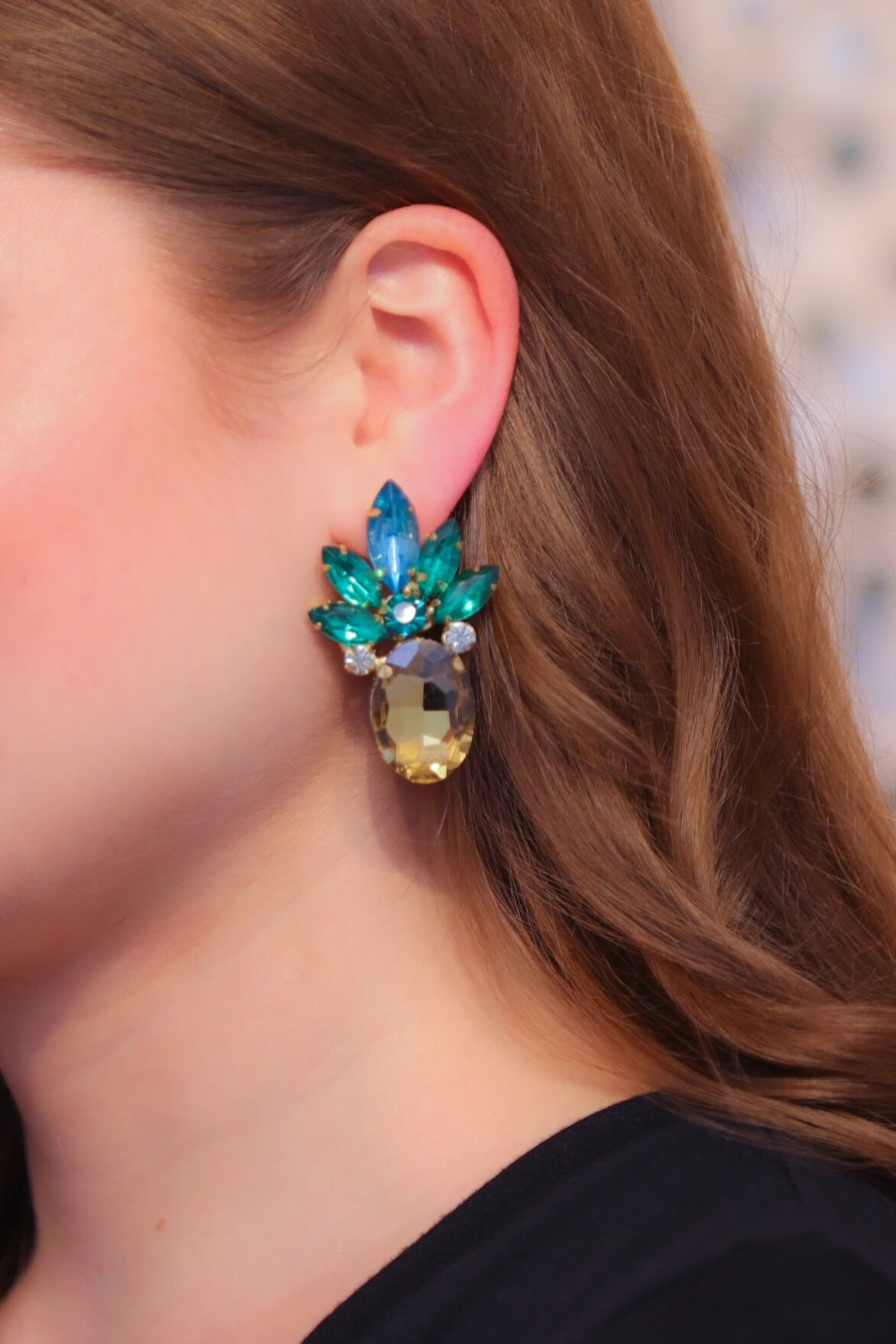 Pineapple Gem Earrings