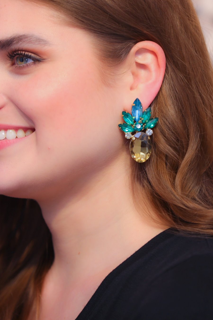Pineapple Gem Earrings