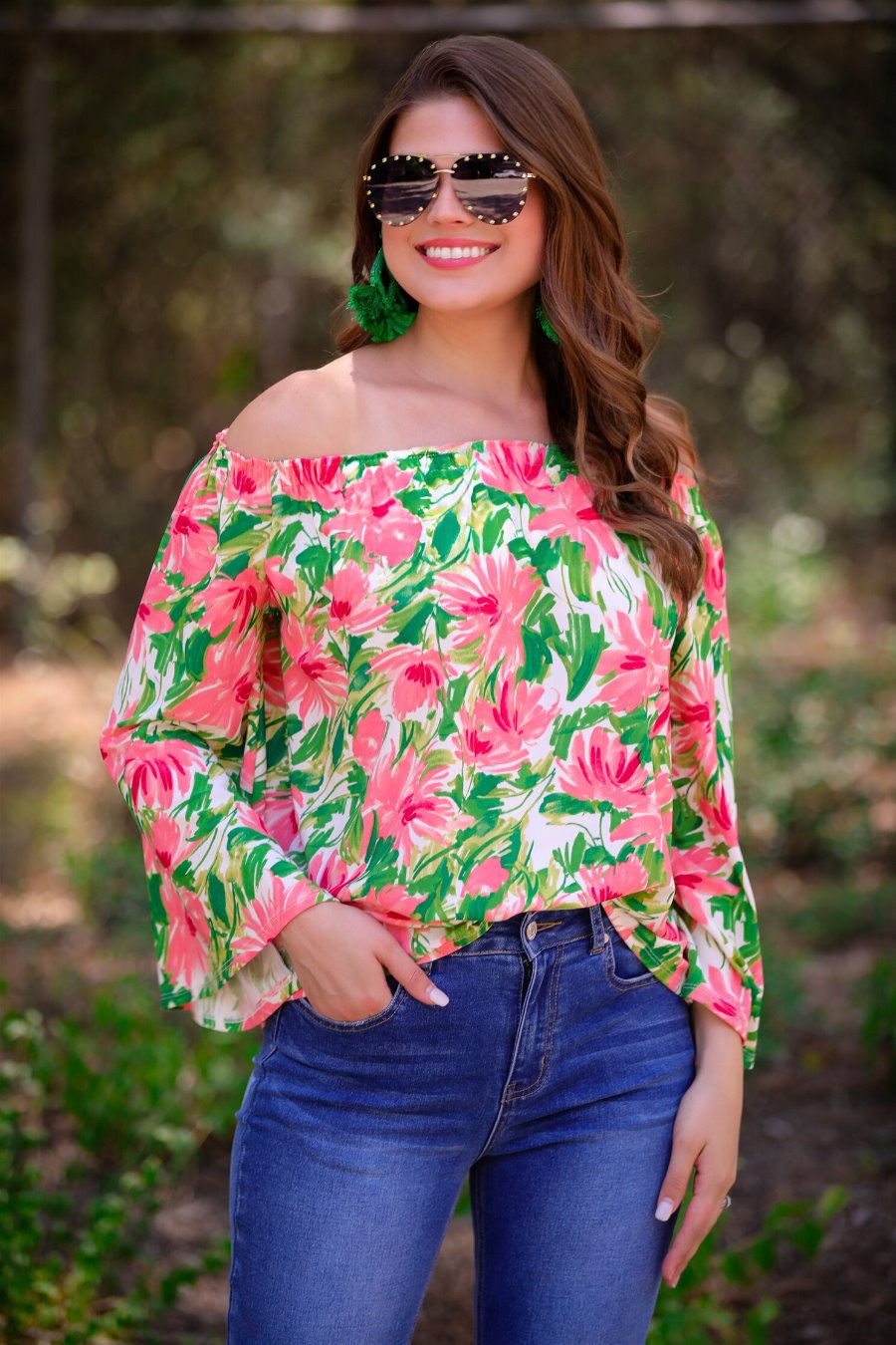 Raelynn Floral Off The Shoulder Top