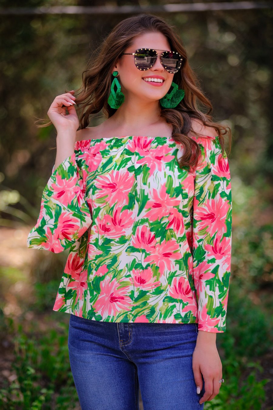 Raelynn Floral Off The Shoulder Top