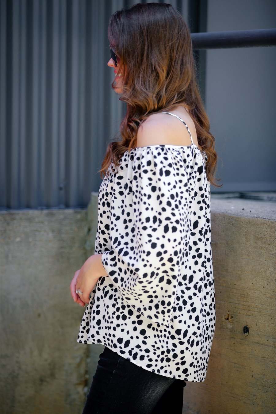Sweet Attention Cold Shoulder Top