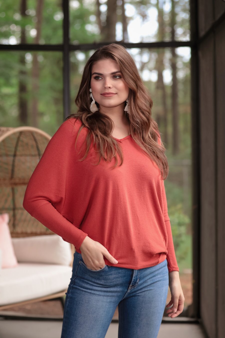 Melanie Dolman Sleeve Top
