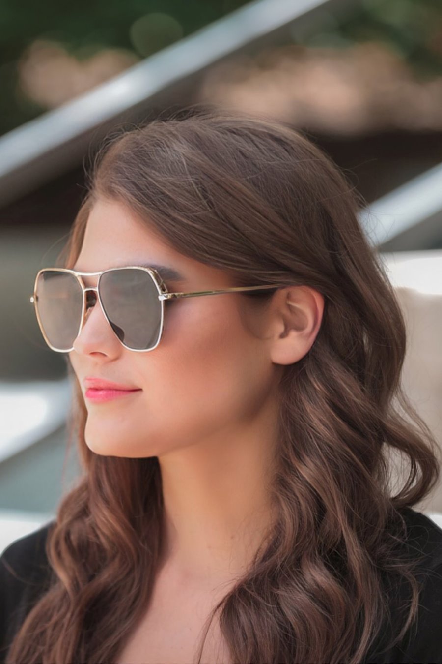 Drawn To Sunshine Aviator Sunglasses
