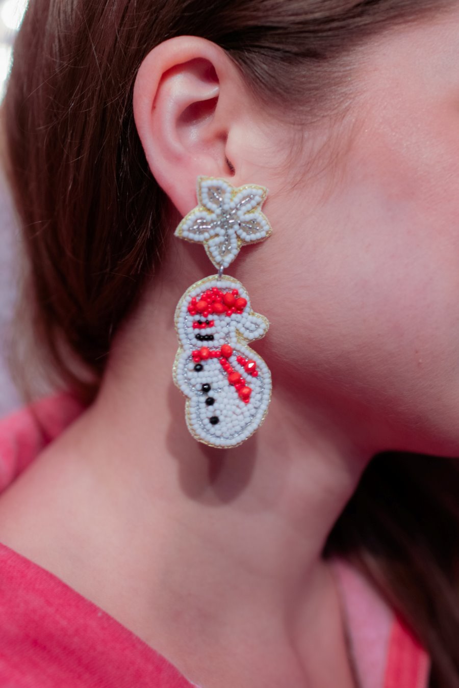 Snow Storm Snowman Earrings