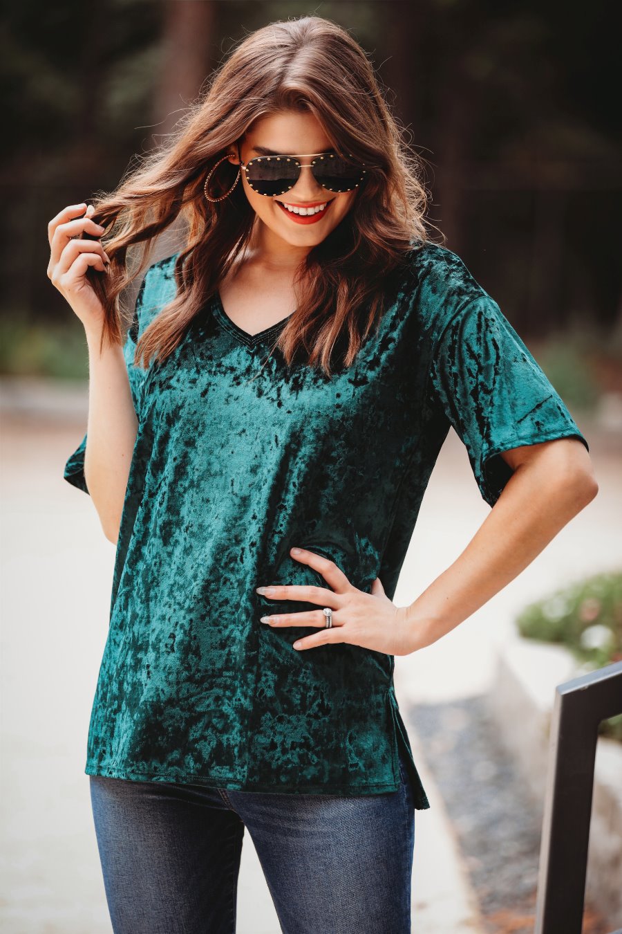 Festive Flair Velvet Top