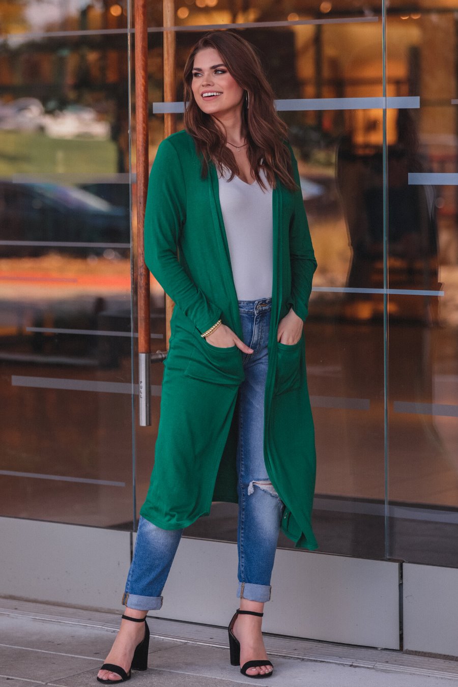Spiced Up Long Pocket Cardigan