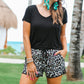 Side Hustle Leopard Drawstring Everyday Shorts - Jess Lea Wholesale