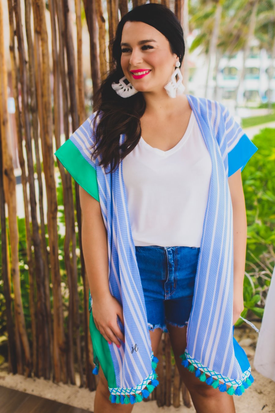 Kendall Pom Pom Kimono