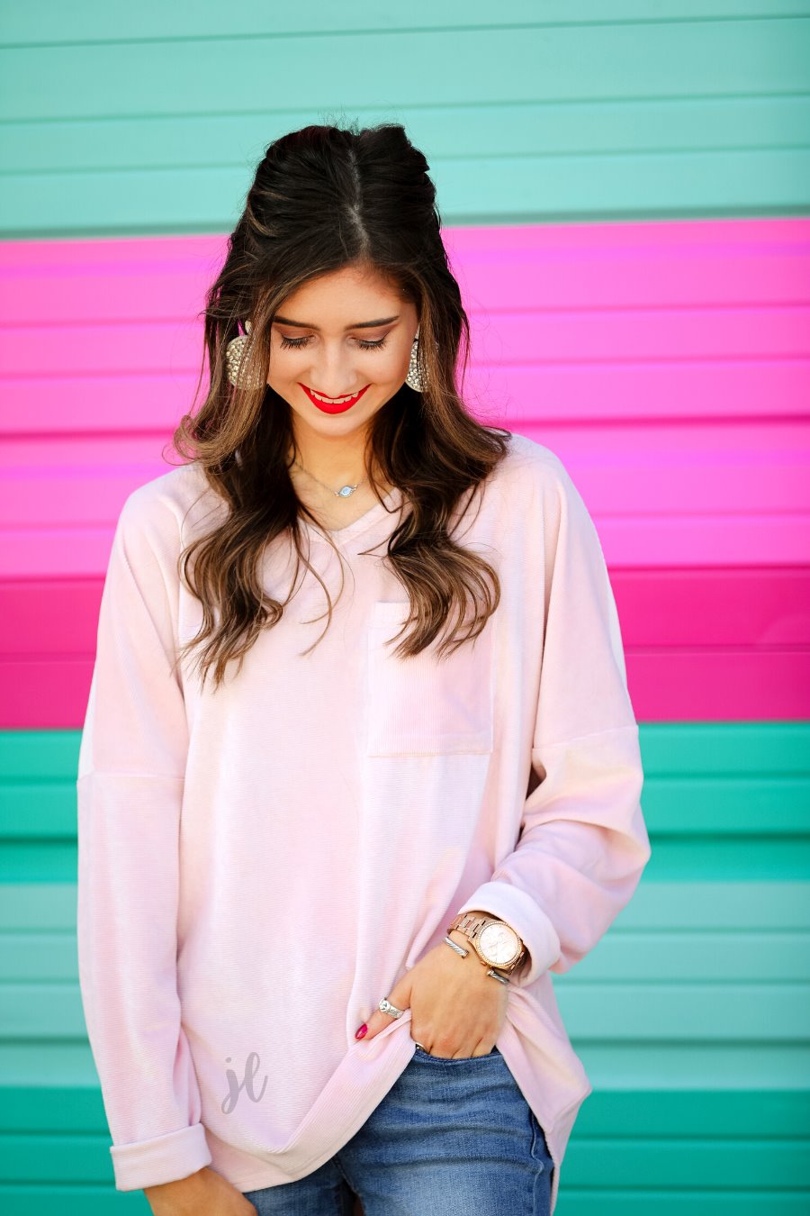 Blushing Over You Velvet Top