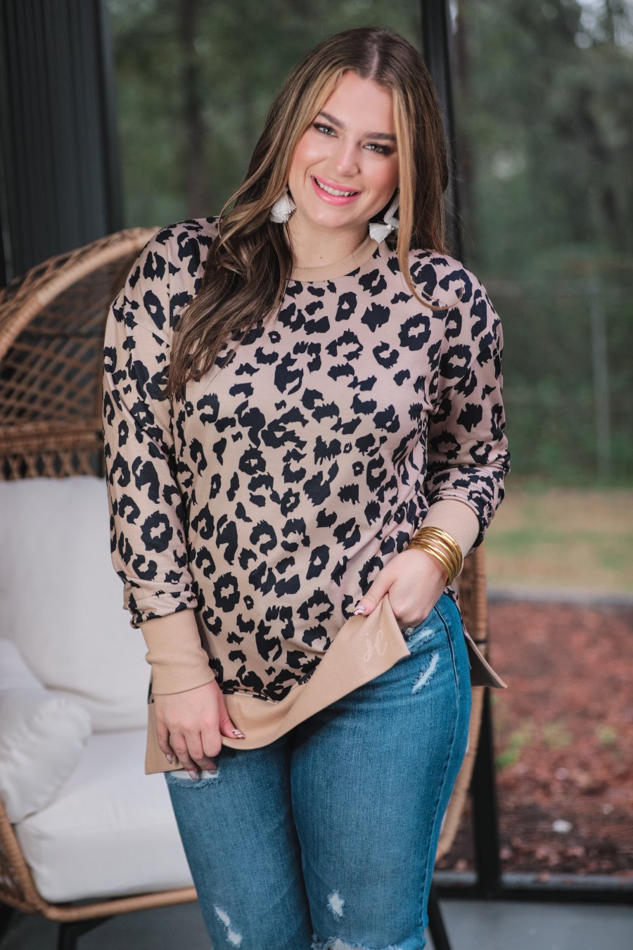 Erin Taupe Leopard Everyday Tunic
