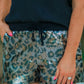 Metallic Brown Leopard Sequin Shorts - Jess Lea Wholesale