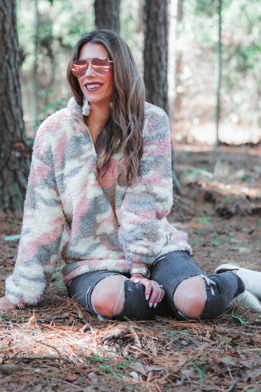 Denver Pink Camo Pullover