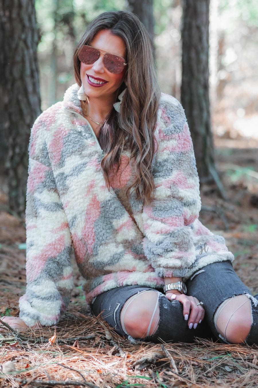 Denver Pink Camo Pullover