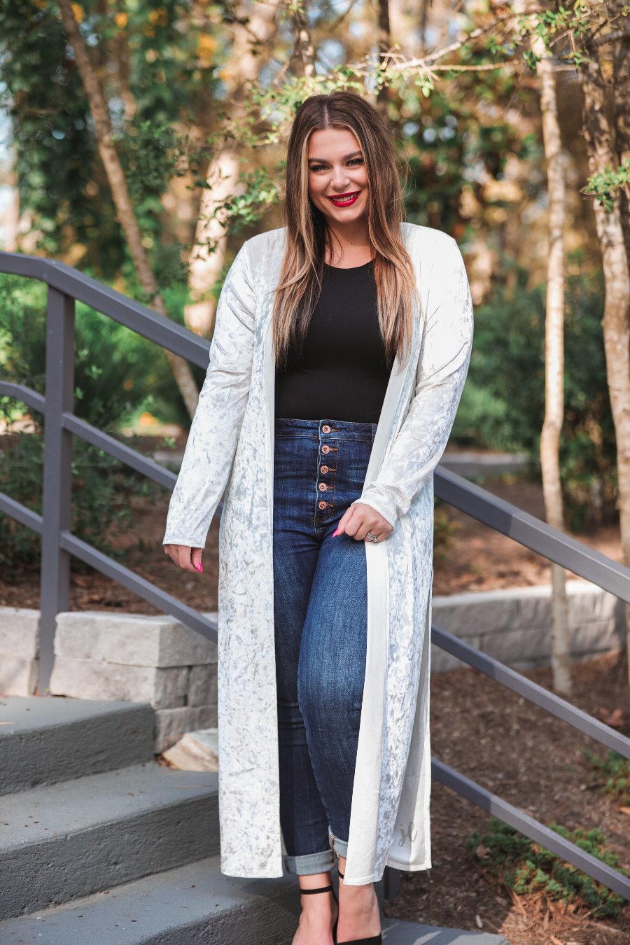 Stroke of Midnight Velvet Duster