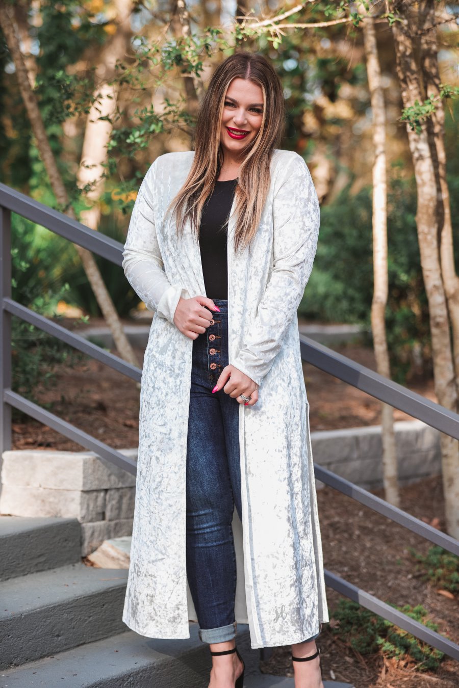 Stroke of Midnight Velvet Duster