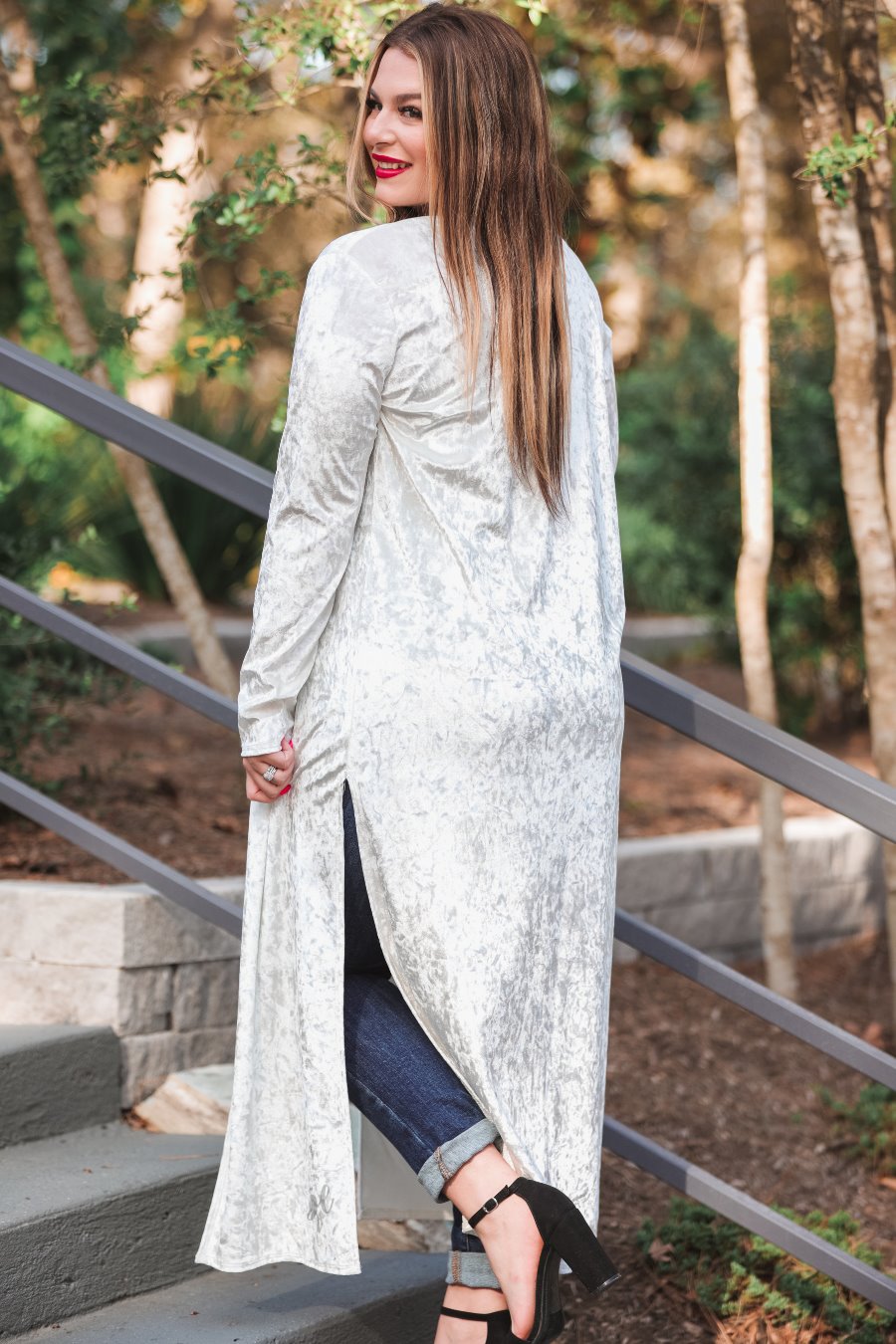 Stroke of Midnight Velvet Duster