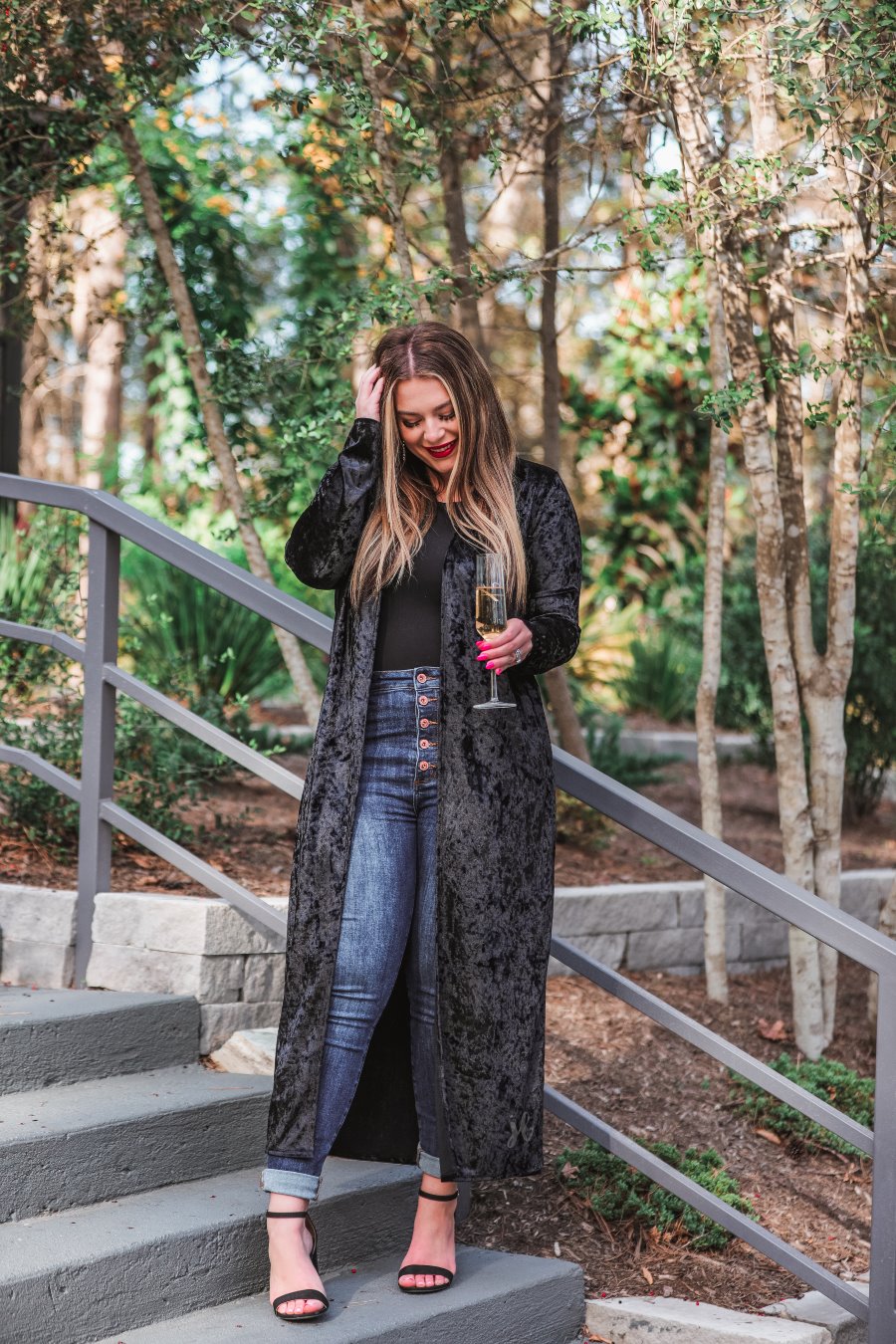 Stroke of Midnight Velvet Duster