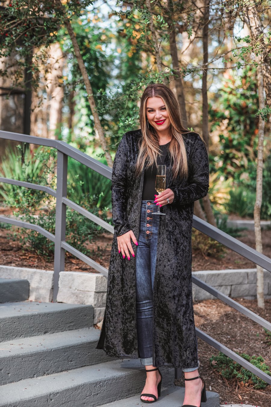 Stroke of Midnight Velvet Duster